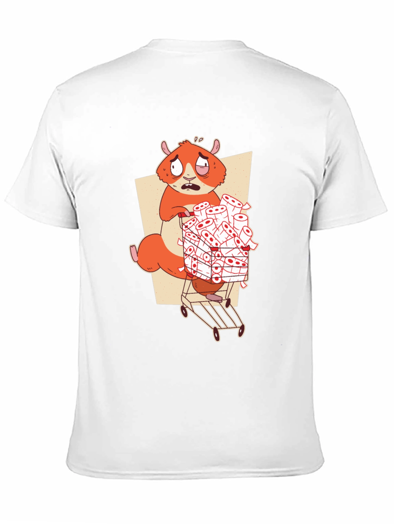 Hamster Toilet Paper Hoarder Black T-Shirt