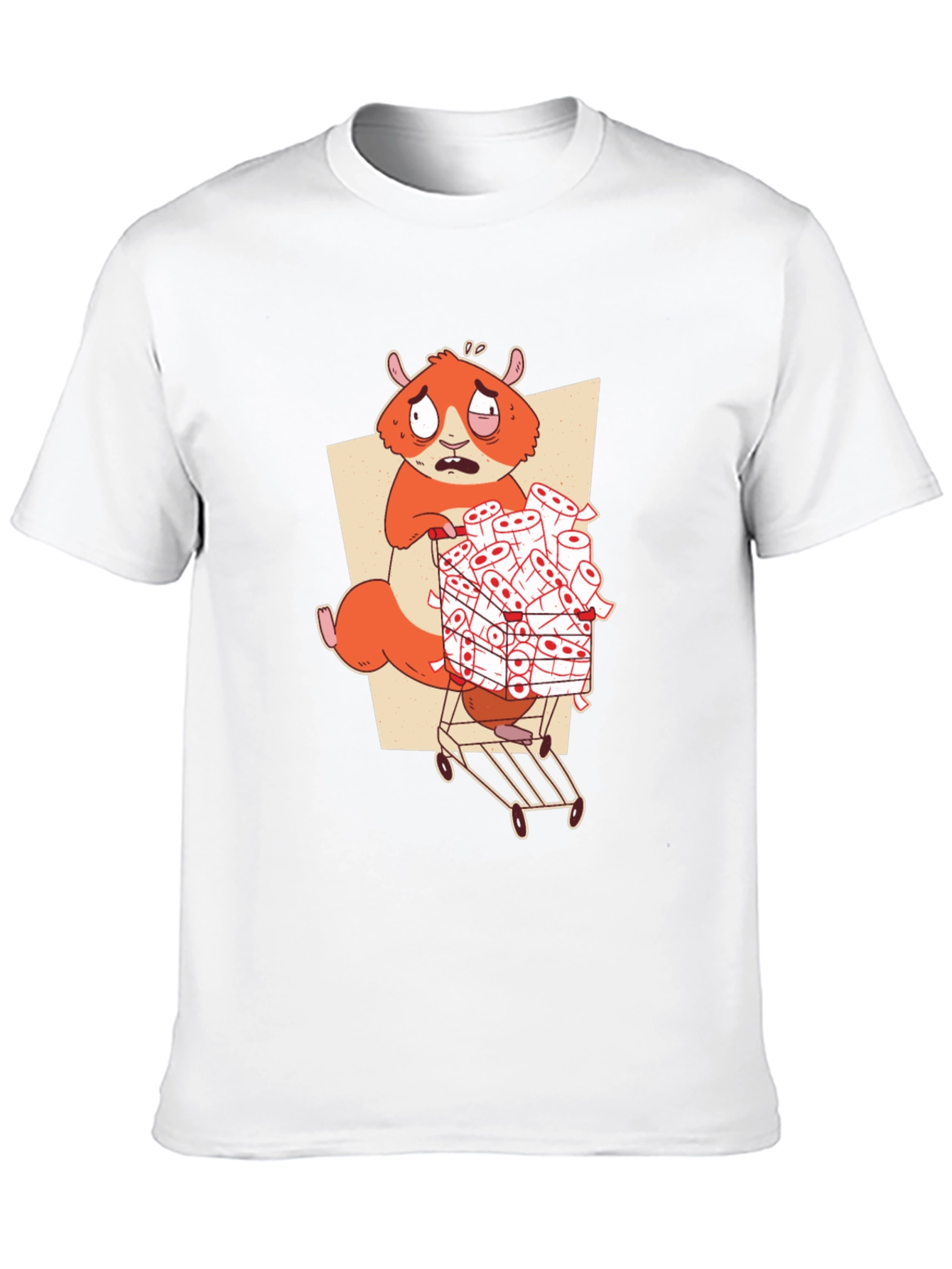 Hamster Toilet Paper Hoarder Black T-Shirt