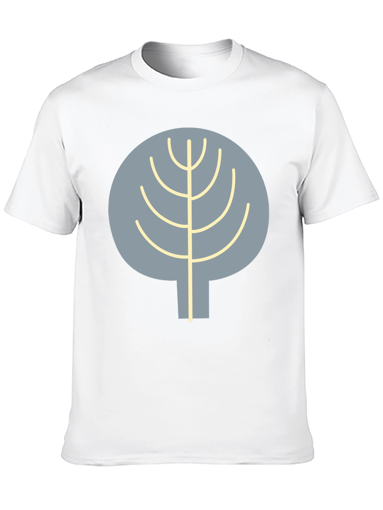 Abstract Tree Graphic Tee - Casual Black T-Shirt