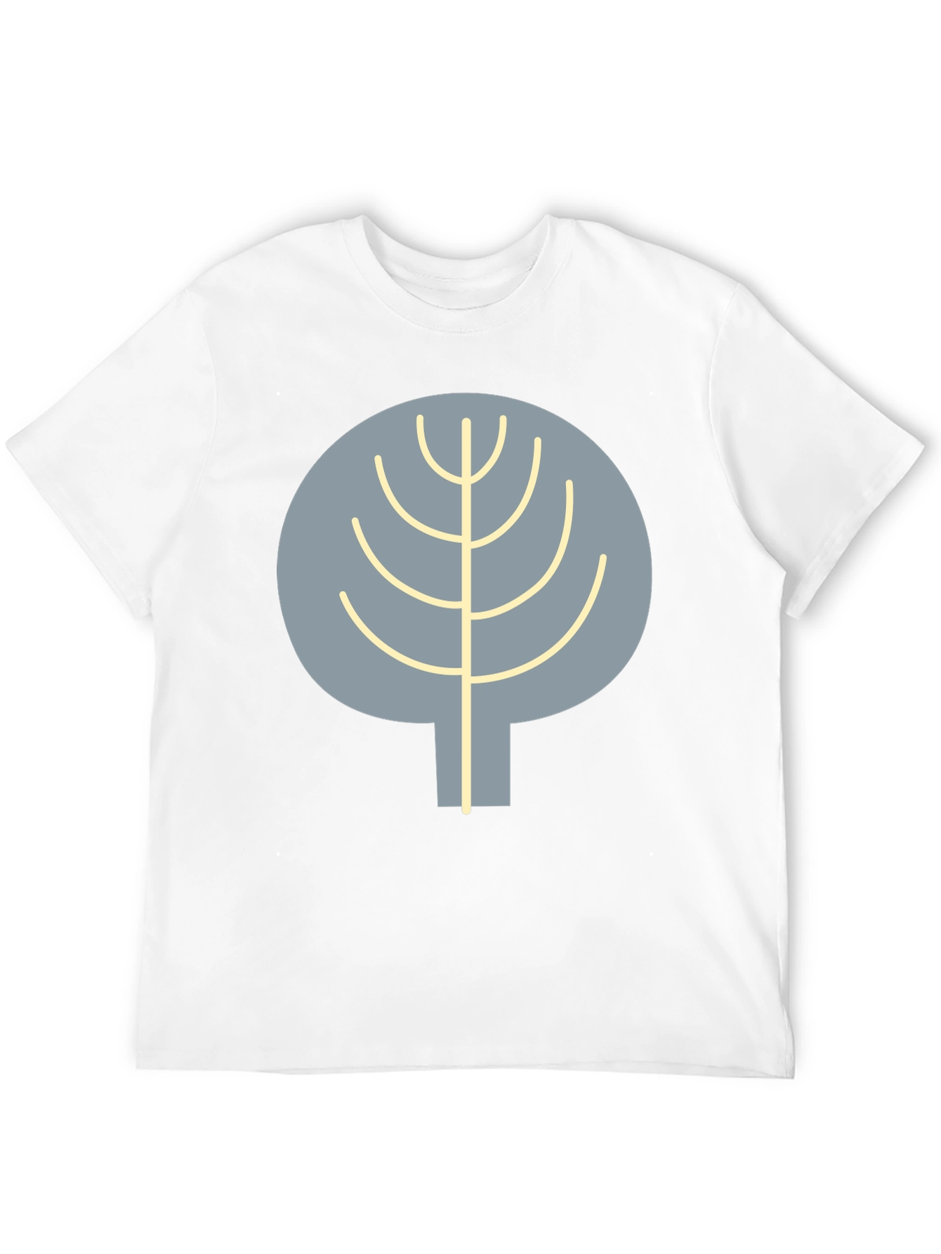 Abstract Tree Graphic Tee - Casual Black T-Shirt