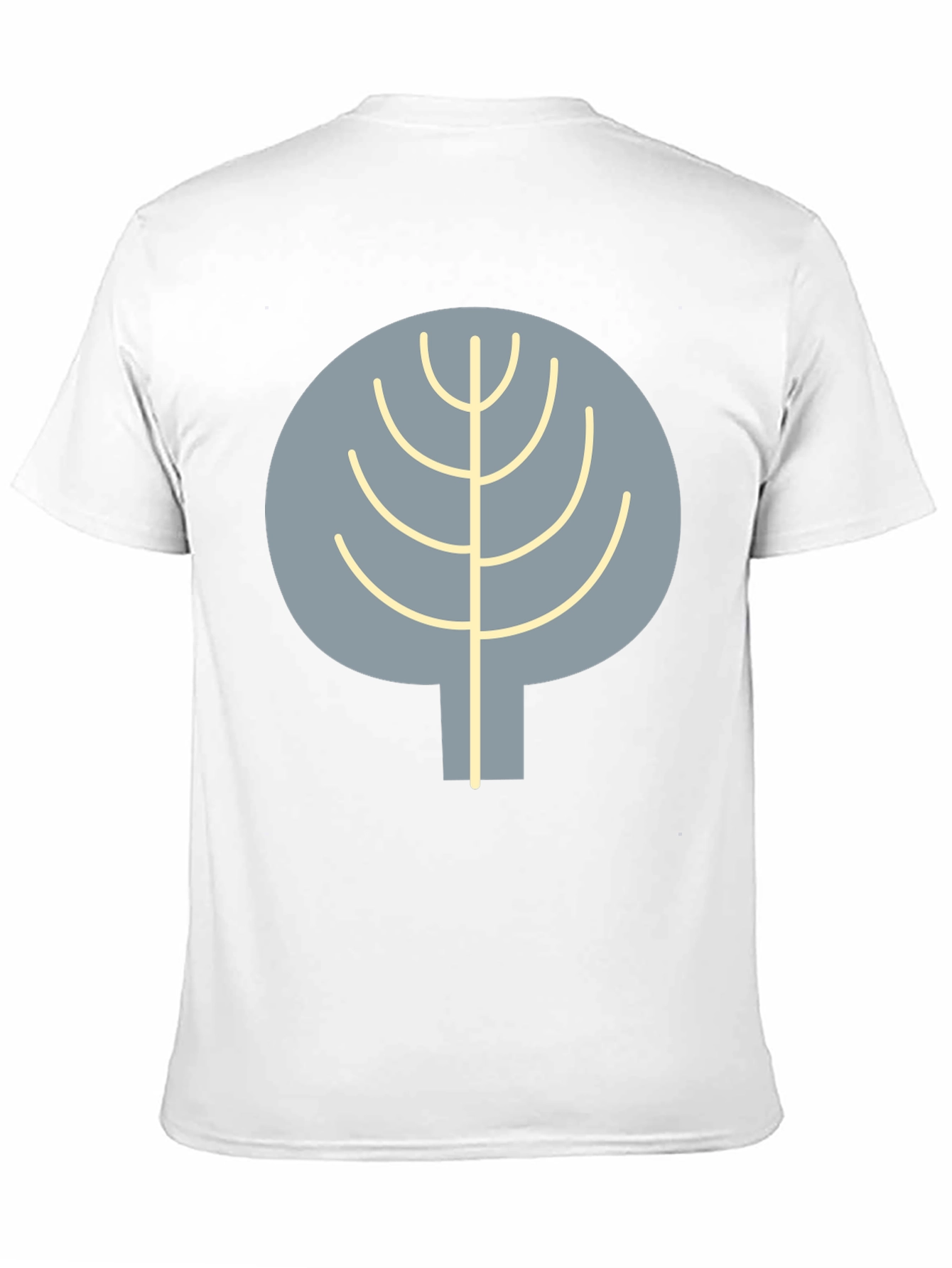 Abstract Tree Graphic Tee - Casual Black T-Shirt