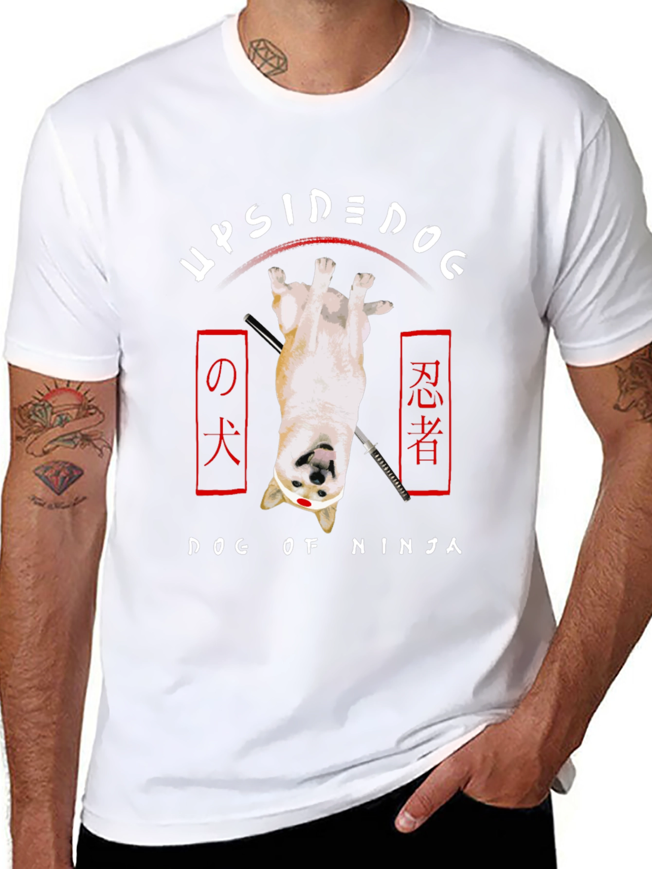 Upside Down Dog of Ninja T-Shirt