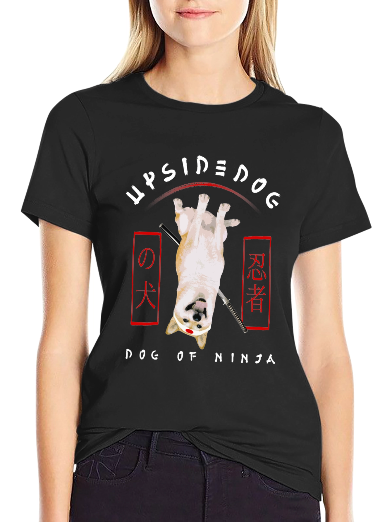 Upside Down Dog of Ninja T-Shirt