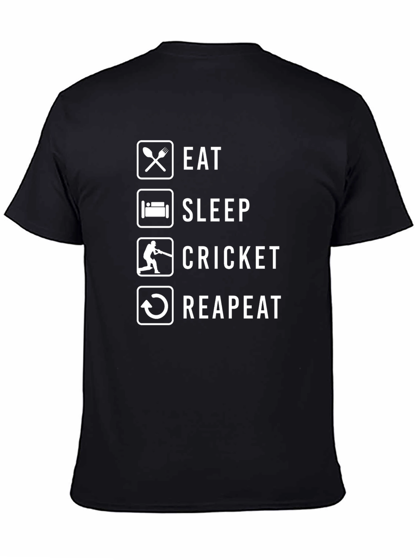 Eat Sleep Cricket Repeat T-Shirt