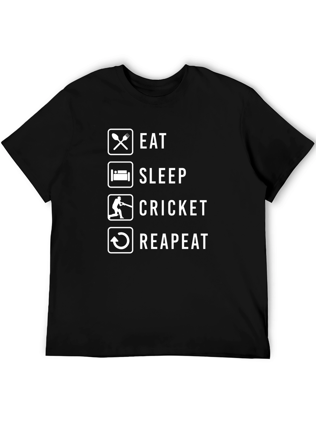 Eat Sleep Cricket Repeat T-Shirt