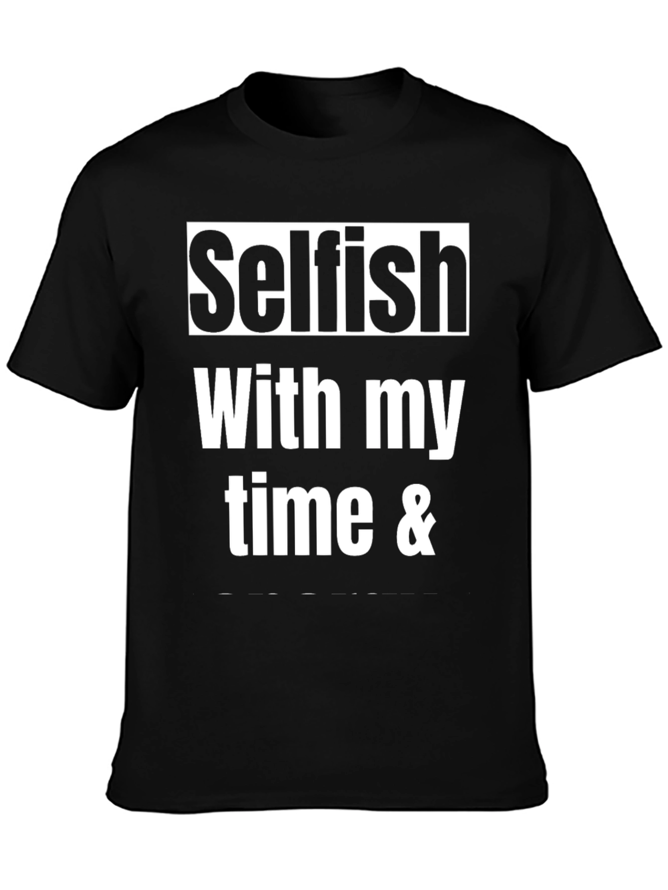 Selfish Time Black Graphic Tee
