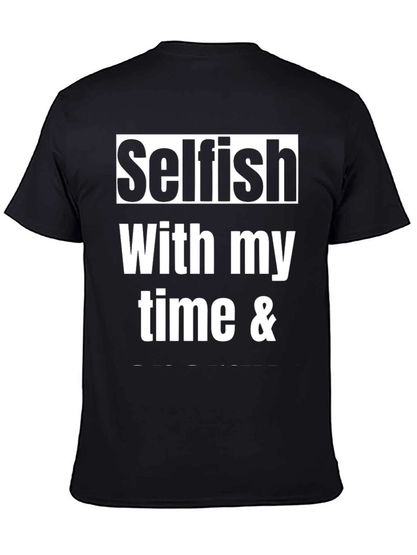 Selfish Time Black Graphic Tee