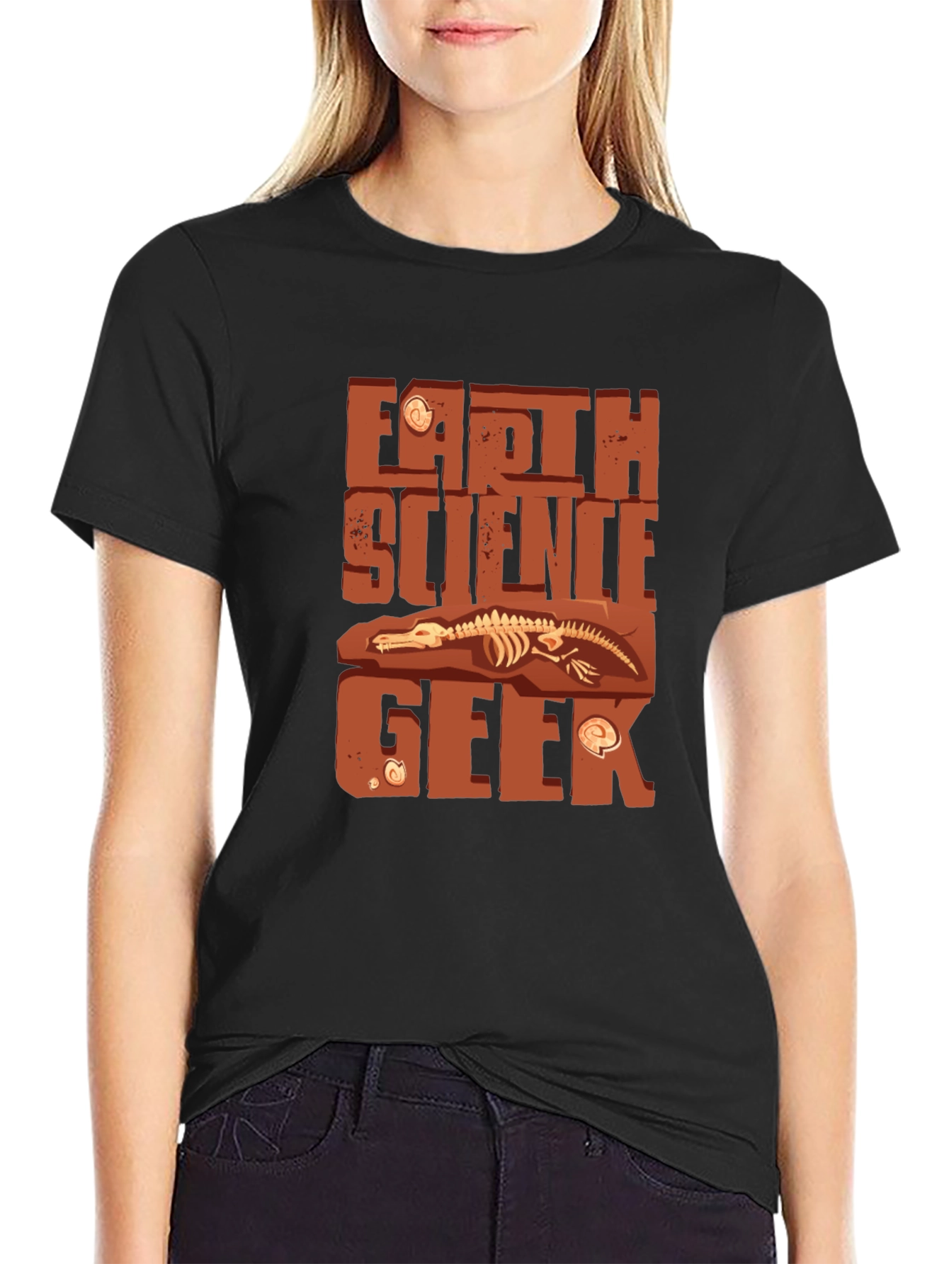 Earth Science Geek T-Shirt Fossil Dig Design