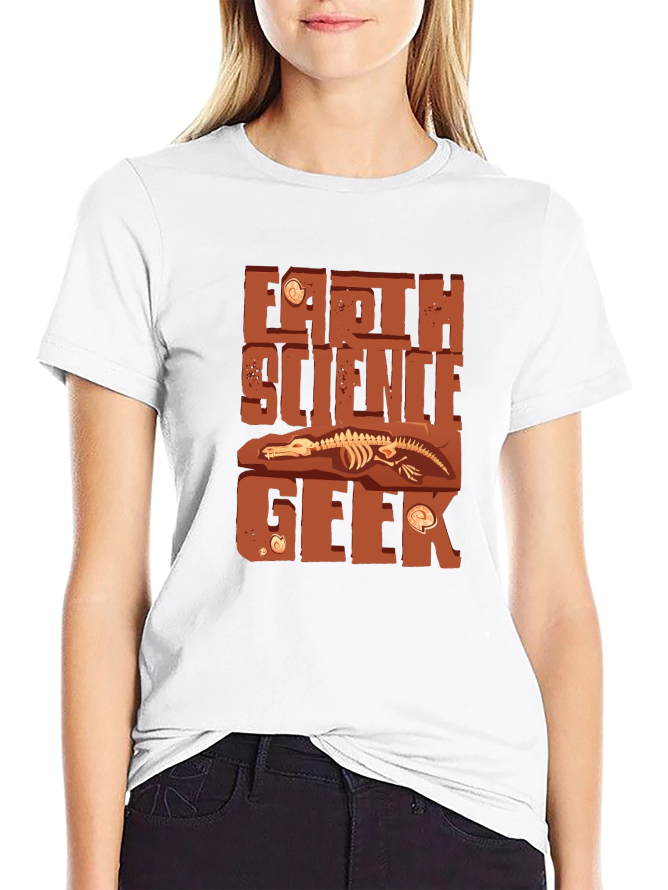 Earth Science Geek T-Shirt Fossil Dig Design