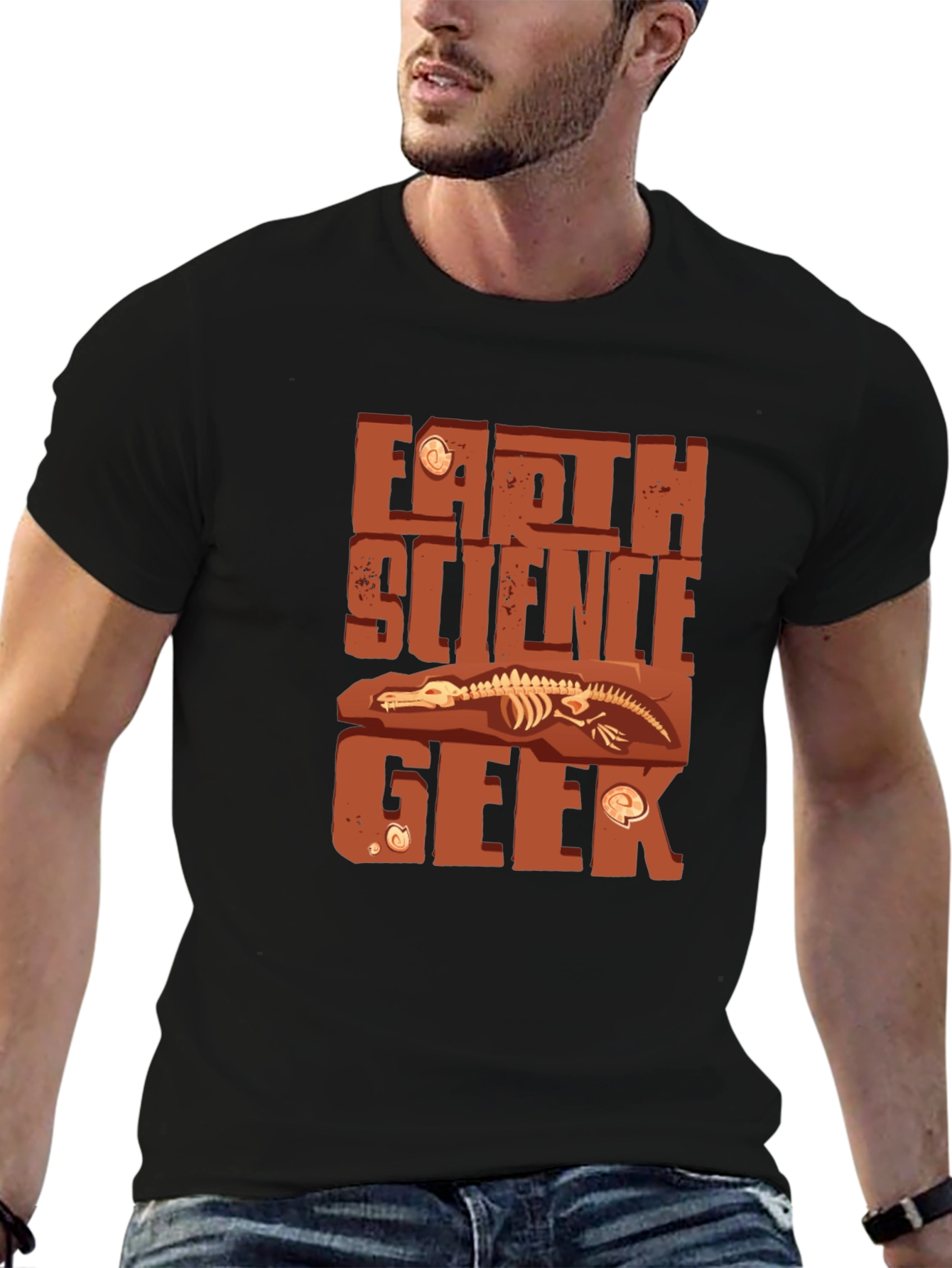 Earth Science Geek T-Shirt Fossil Dig Design