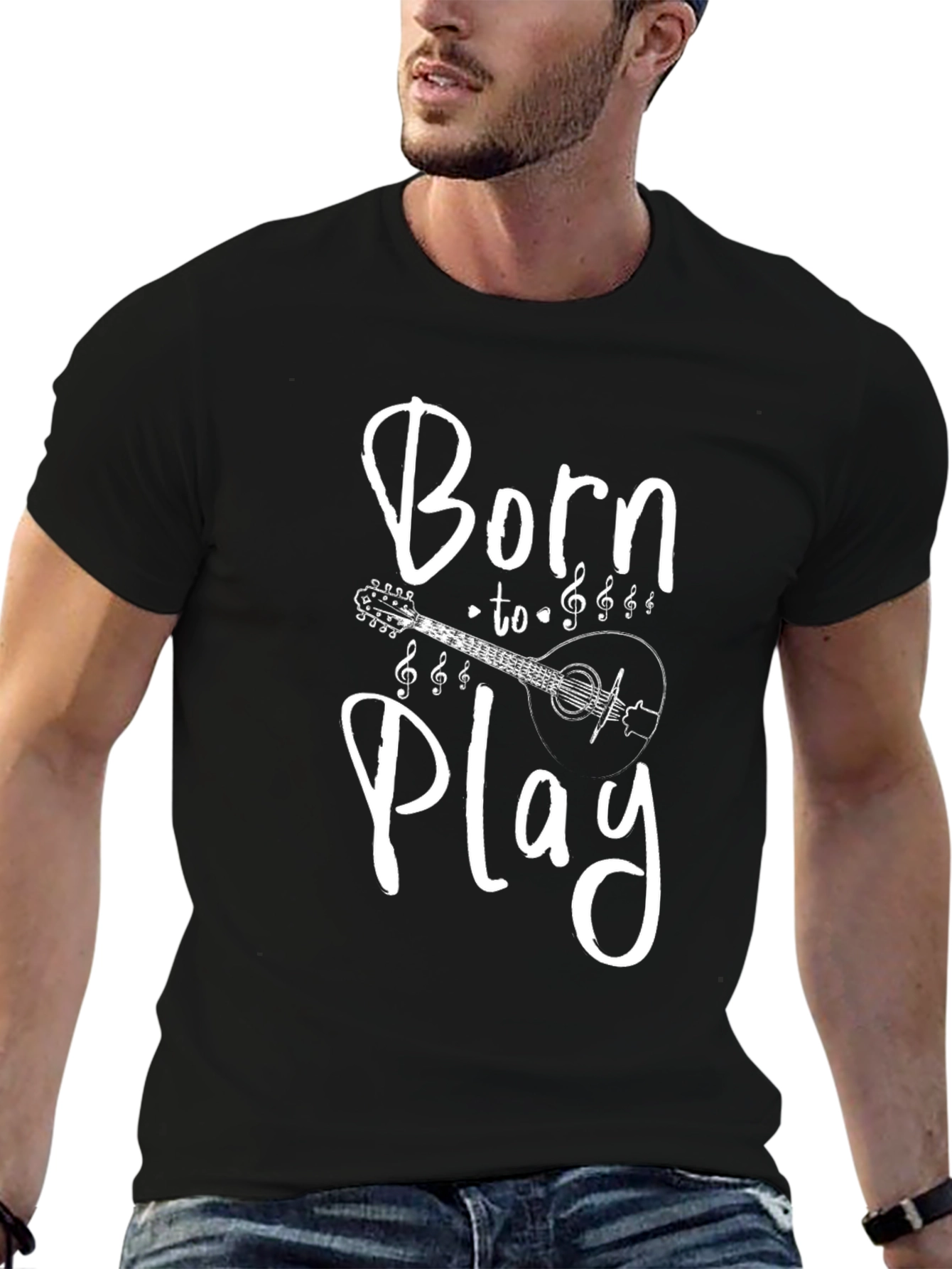 Born to Play Mandolin Graphic T-Shirt