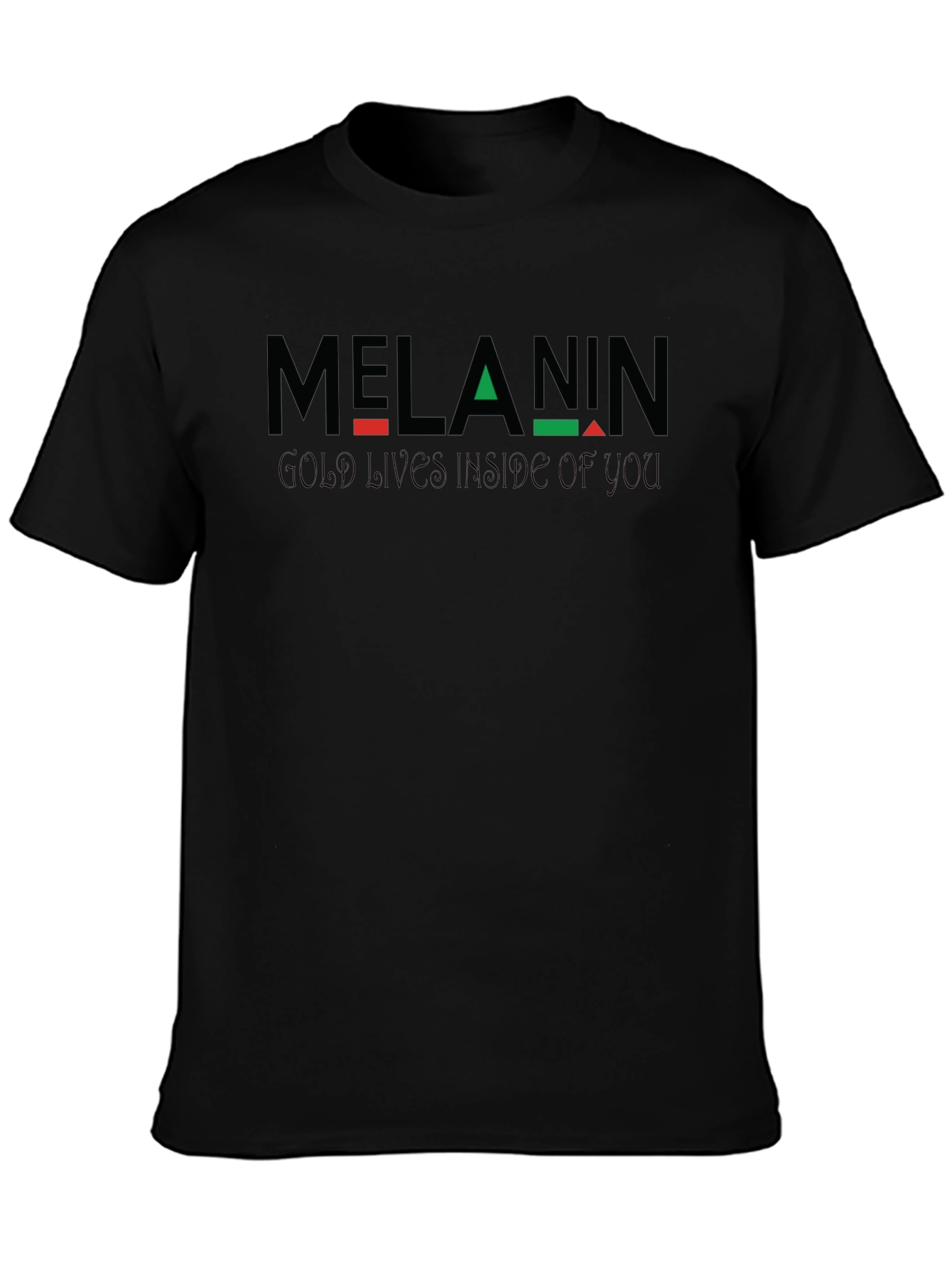 Melanin Gold Inside T-Shirt - Black Pride