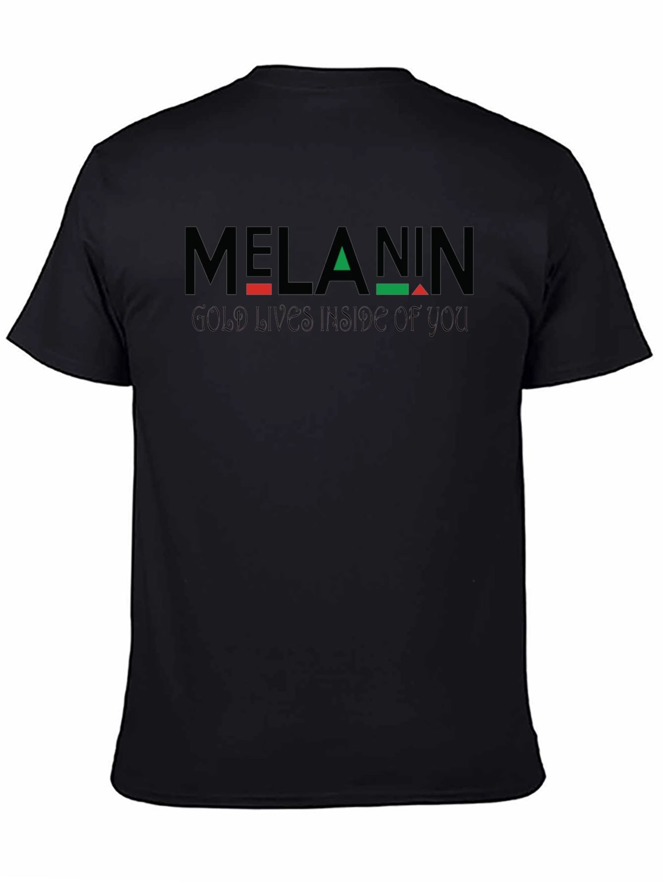 Melanin Gold Inside T-Shirt - Black Pride