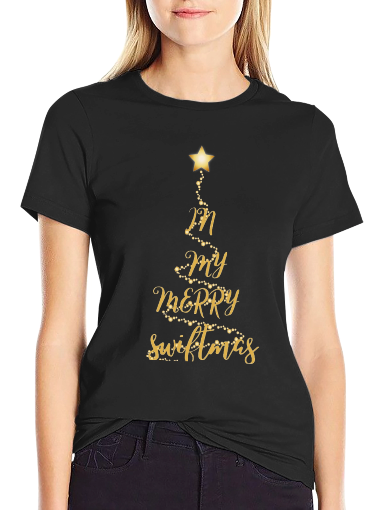 Merry Swiftmas Black T-Shirt