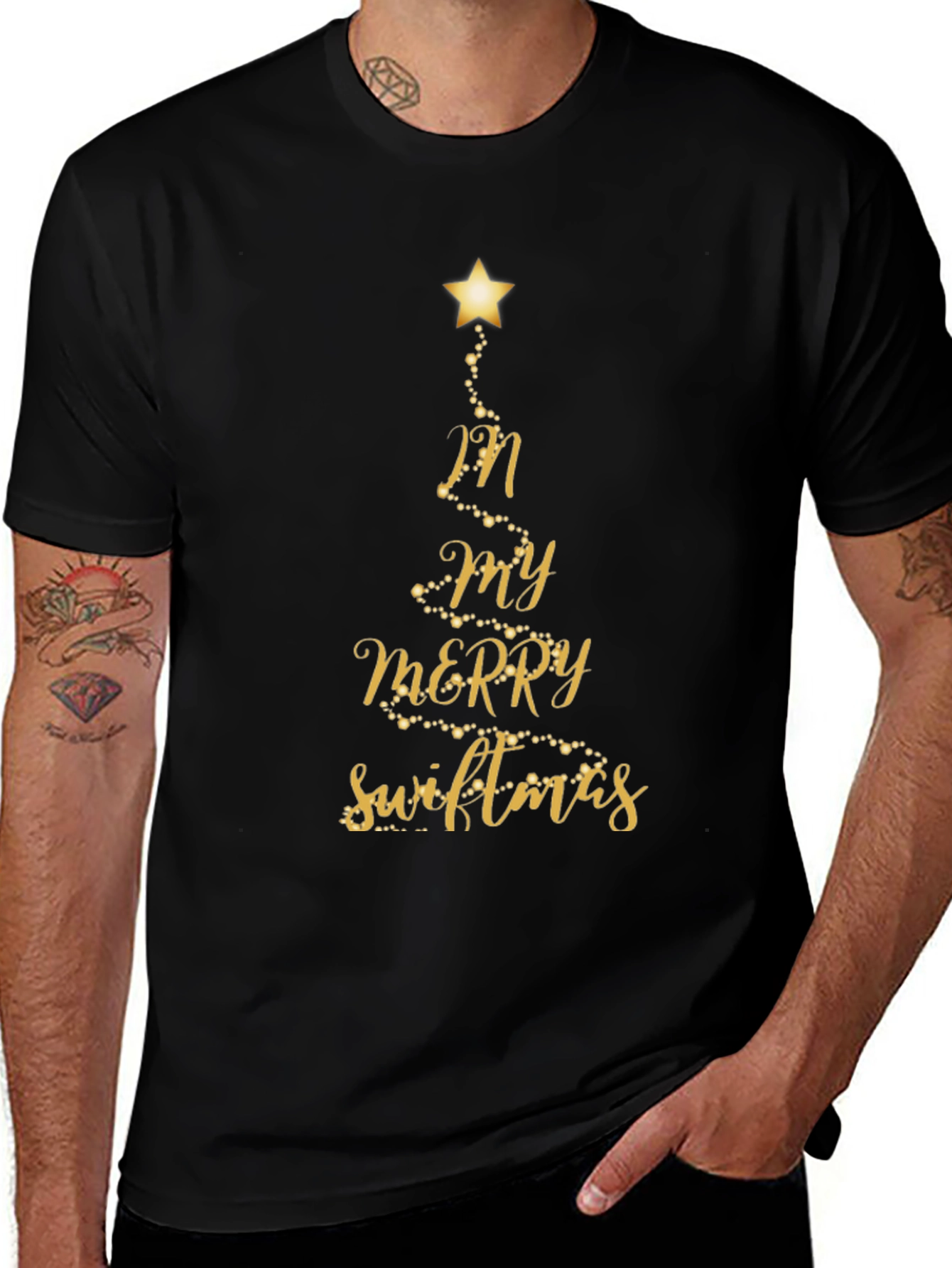 Merry Swiftmas Black T-Shirt