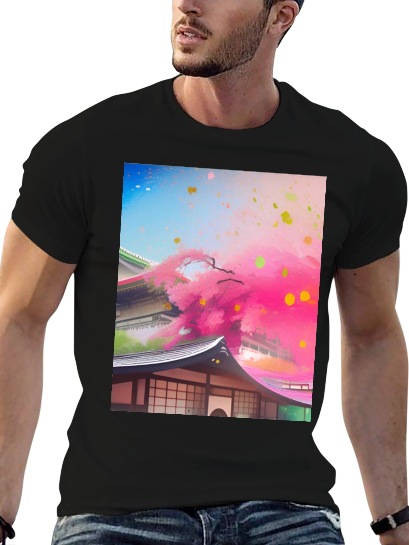 Japanese Blossom Tee - Artistic Design