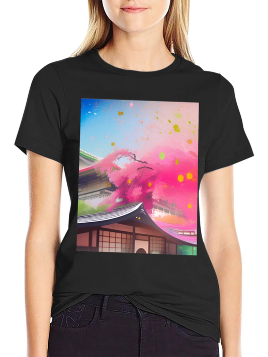Japanese Blossom Tee - Artistic Design