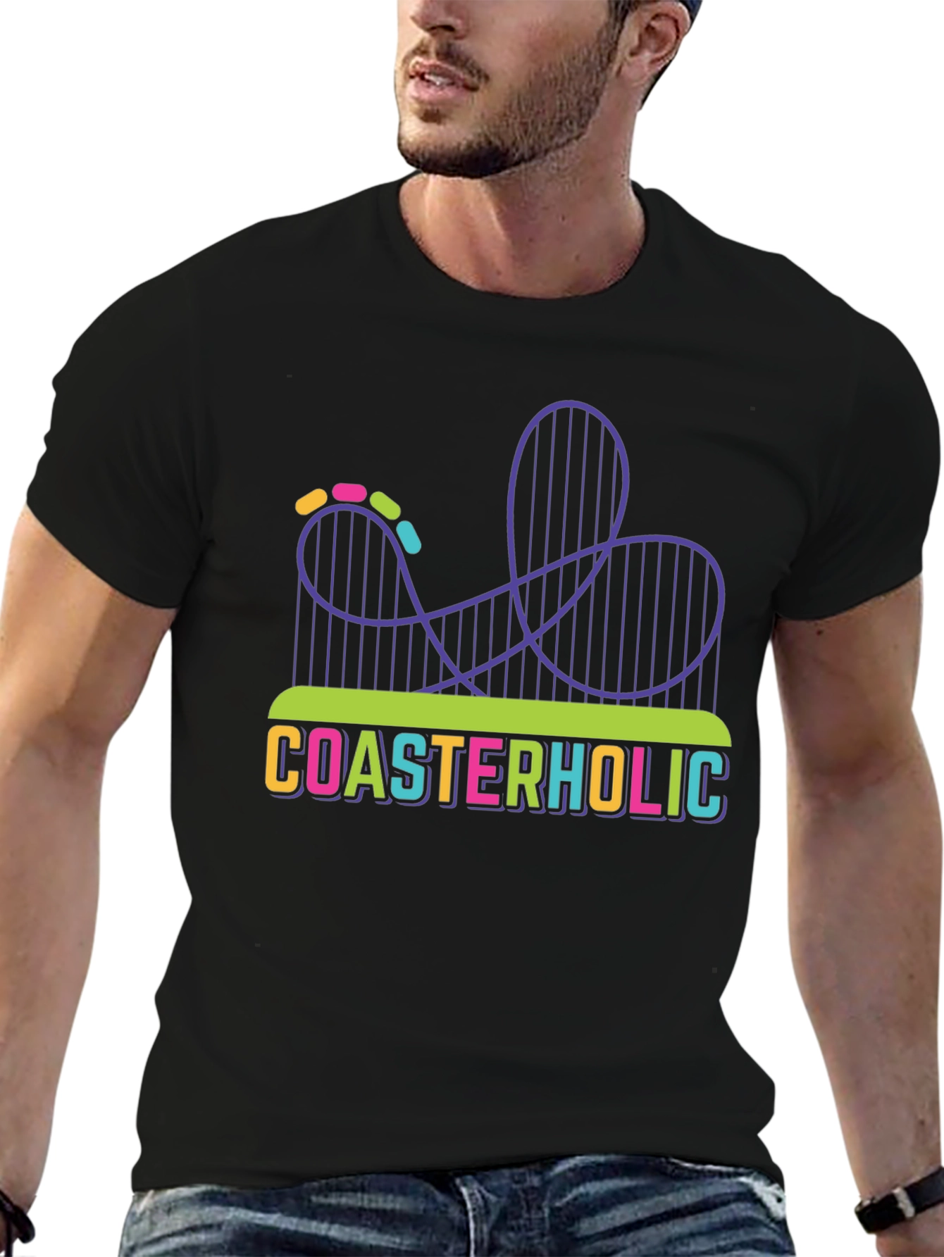 Coasterholic Roller Coaster T-Shirt Fun Ride Tee