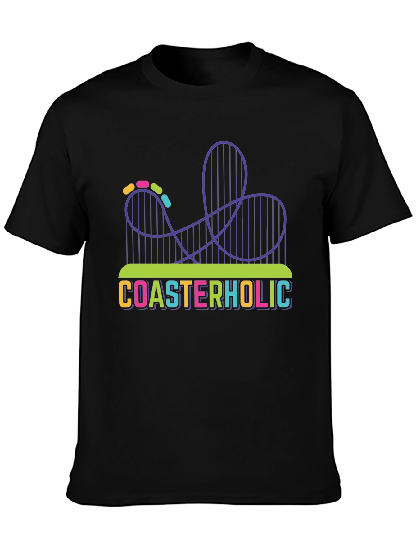 Coasterholic Roller Coaster T-Shirt Fun Ride Tee
