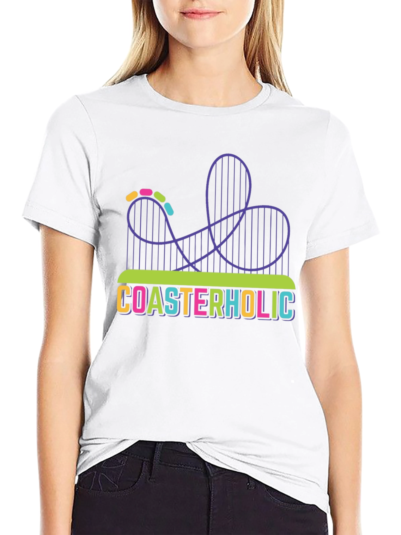 Coasterholic Roller Coaster T-Shirt Fun Ride Tee