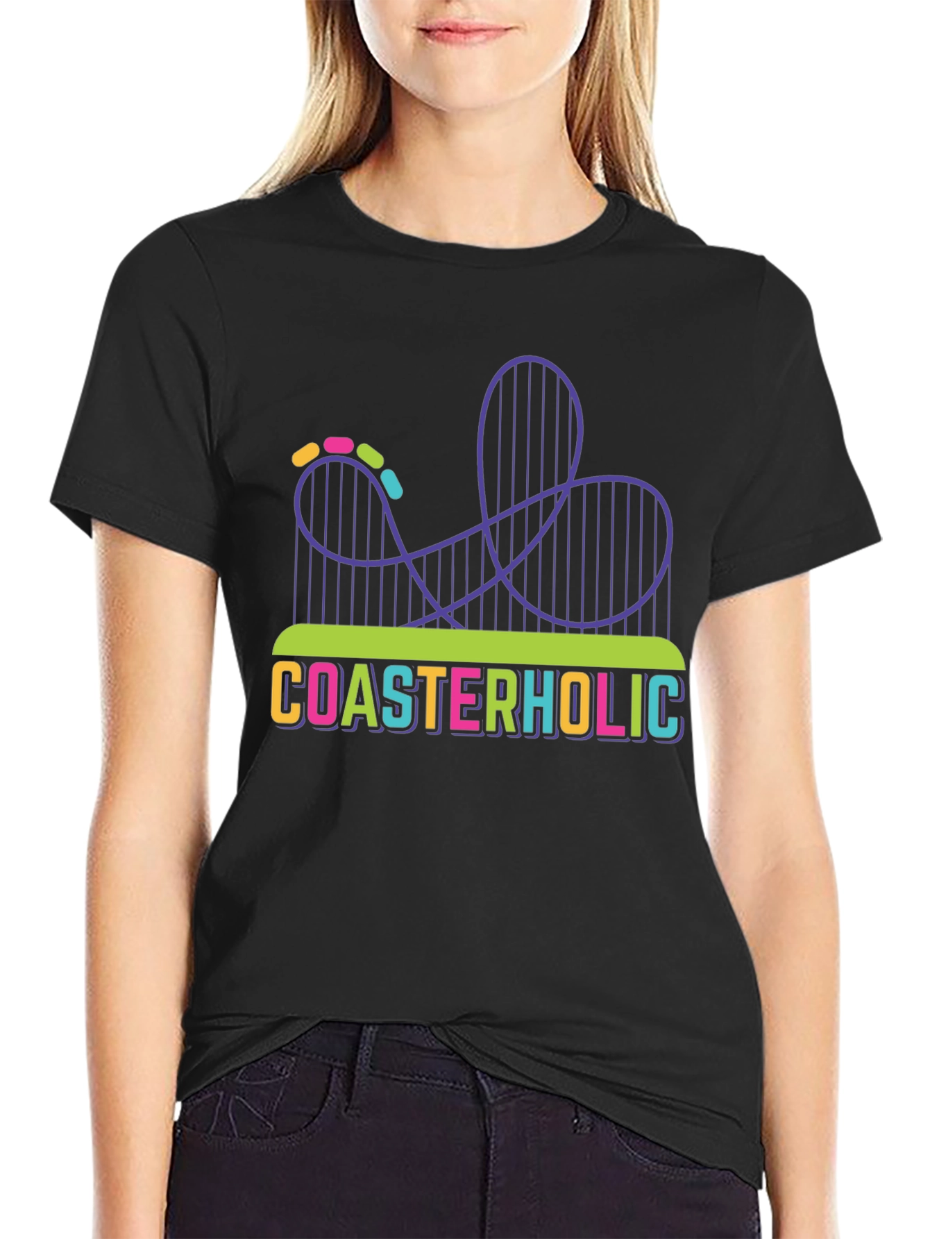 Coasterholic Roller Coaster T-Shirt Fun Ride Tee