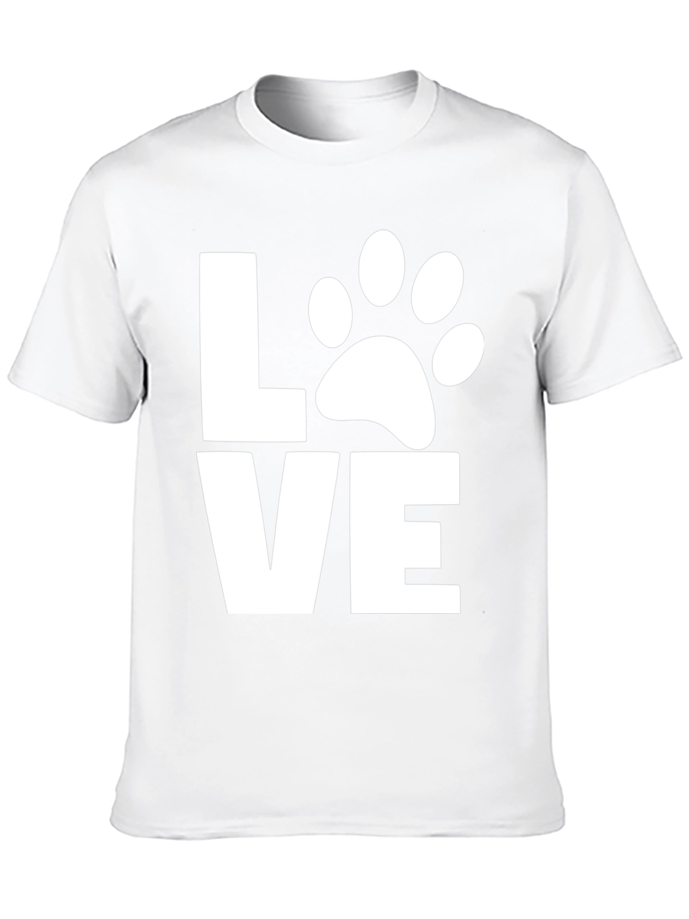 Love Dog Paw Print T-Shirt -  Unisex Black Tee