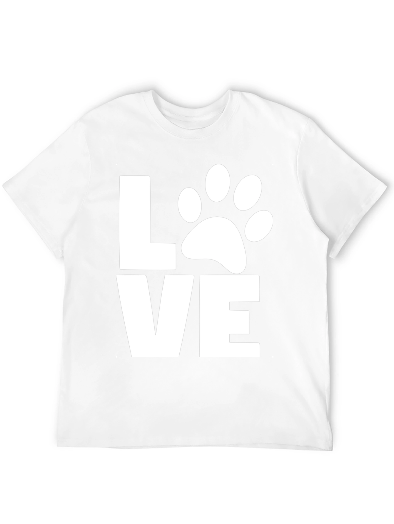Love Dog Paw Print T-Shirt -  Unisex Black Tee