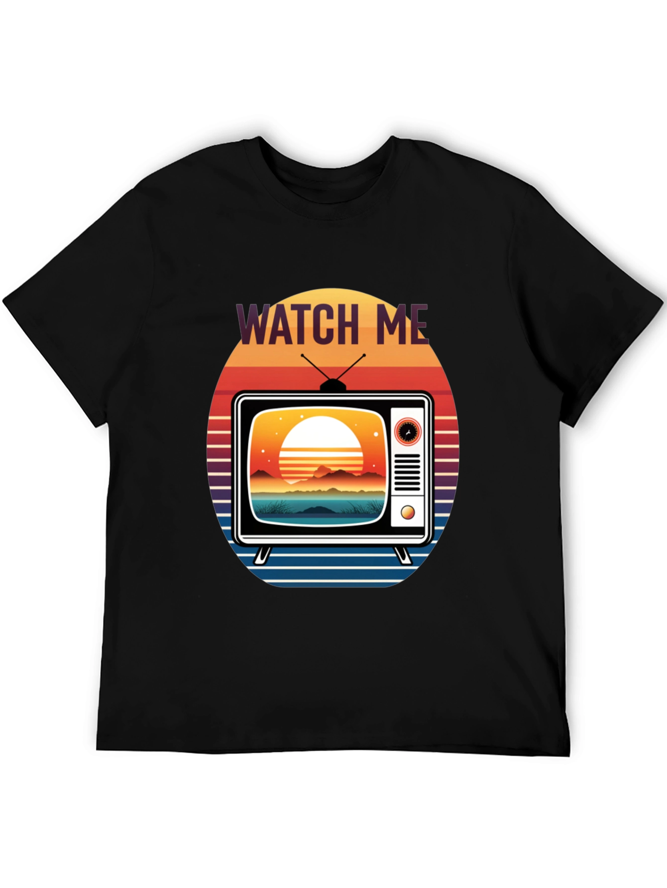 Retro TV Sunset Graphic Tee