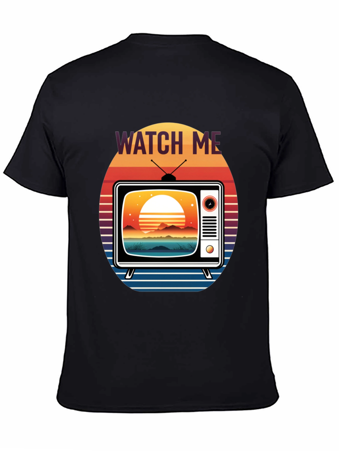 Retro TV Sunset Graphic Tee
