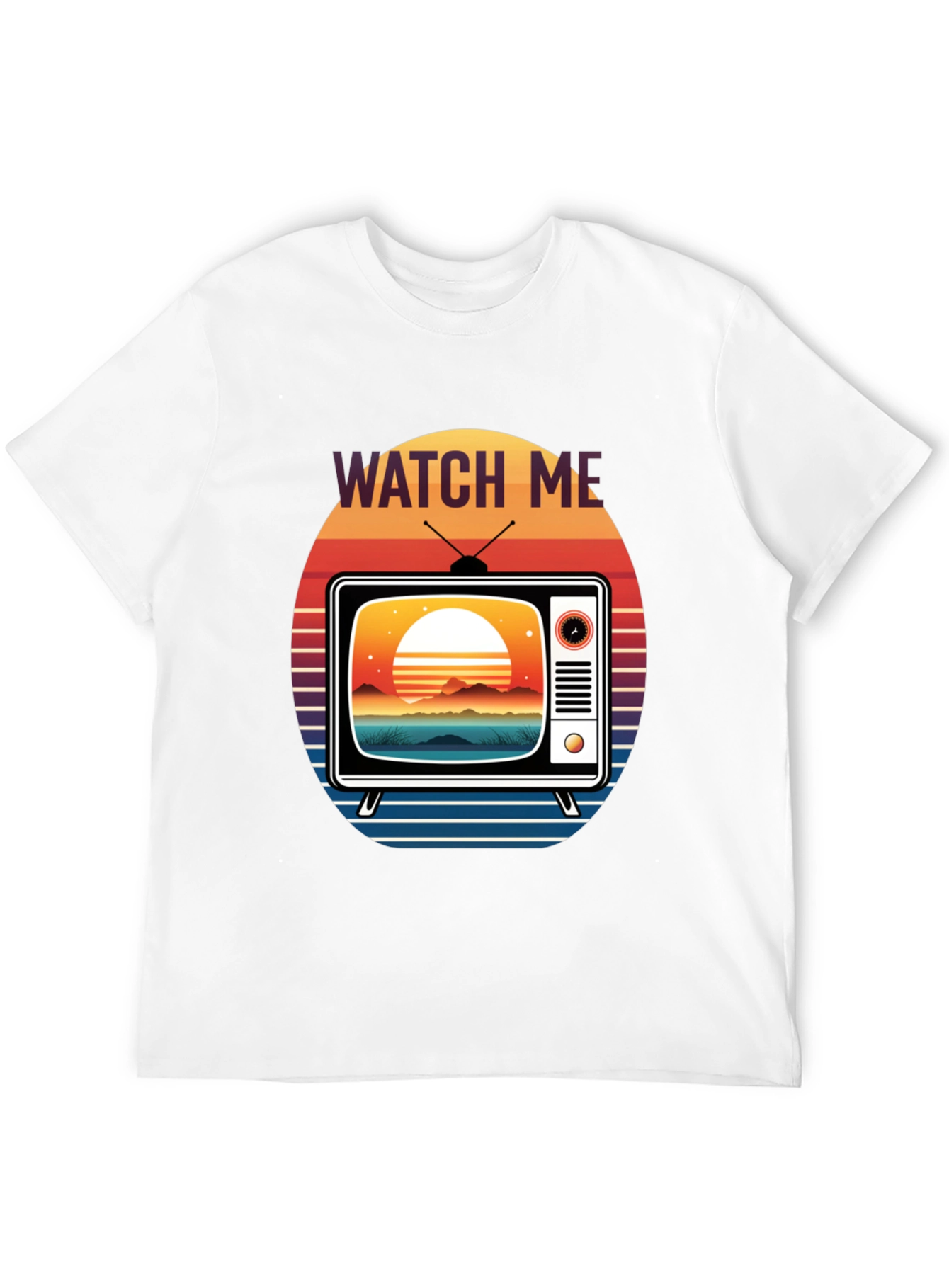 Retro TV Sunset Graphic Tee