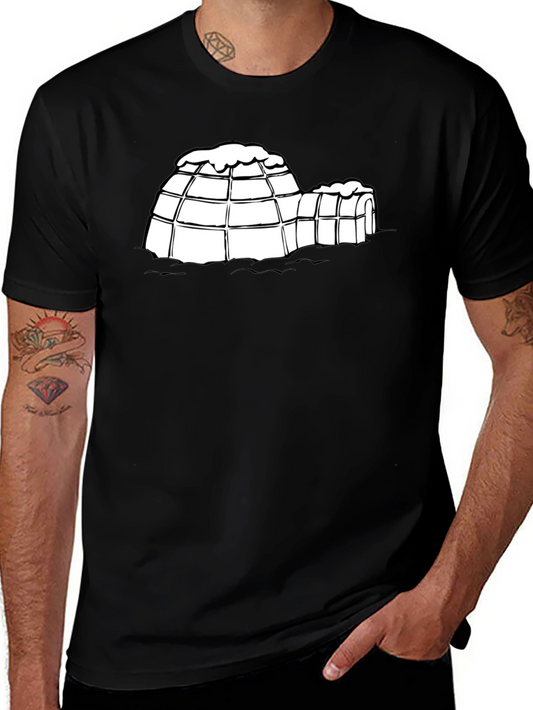 Igloo Graphic Tee - Black Cotton T-Shirt