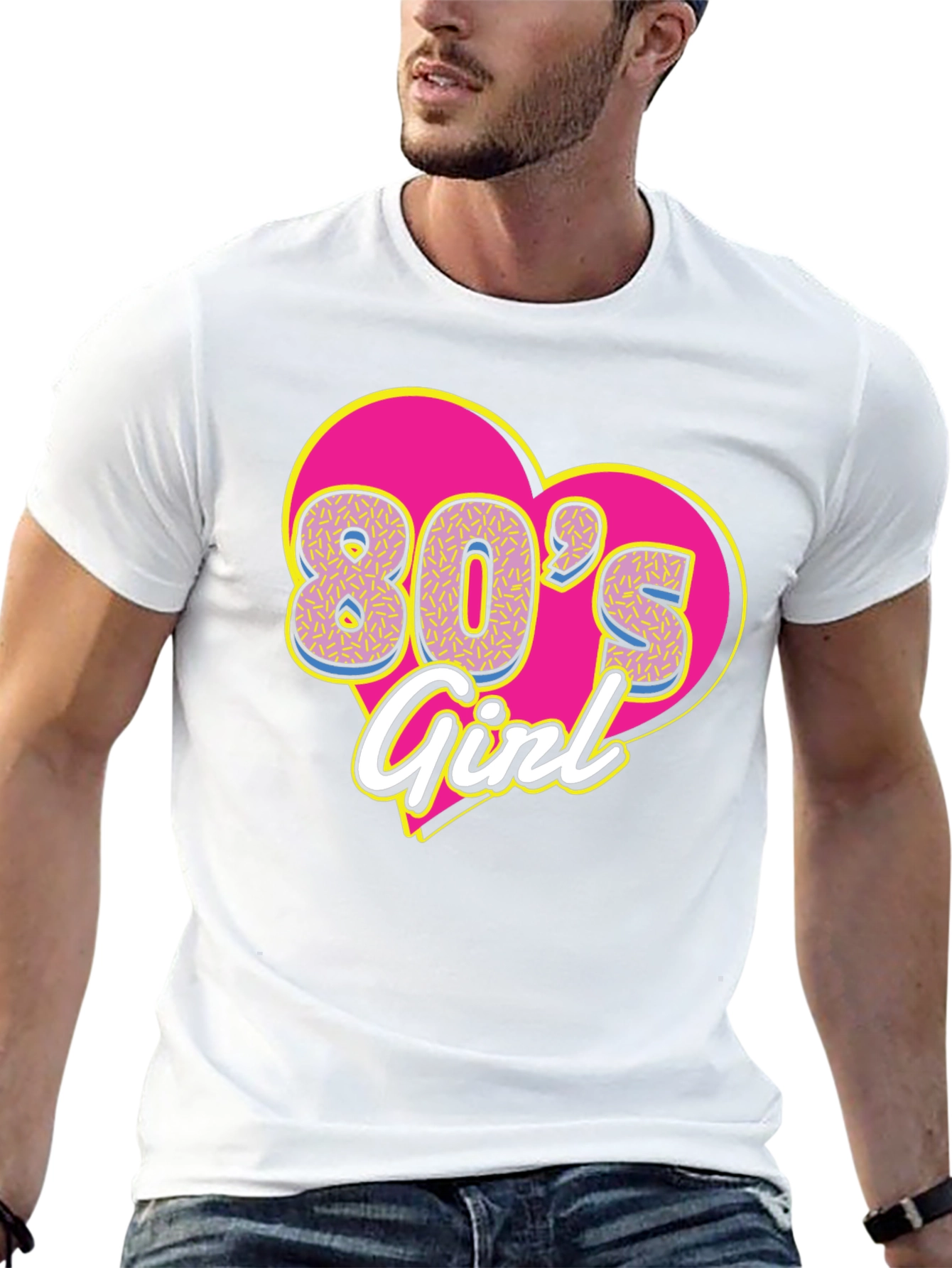80s Girl Graphic Tee - Retro Style