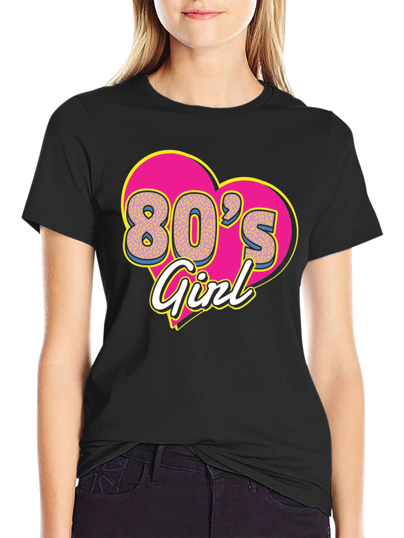 80s Girl Graphic Tee - Retro Style