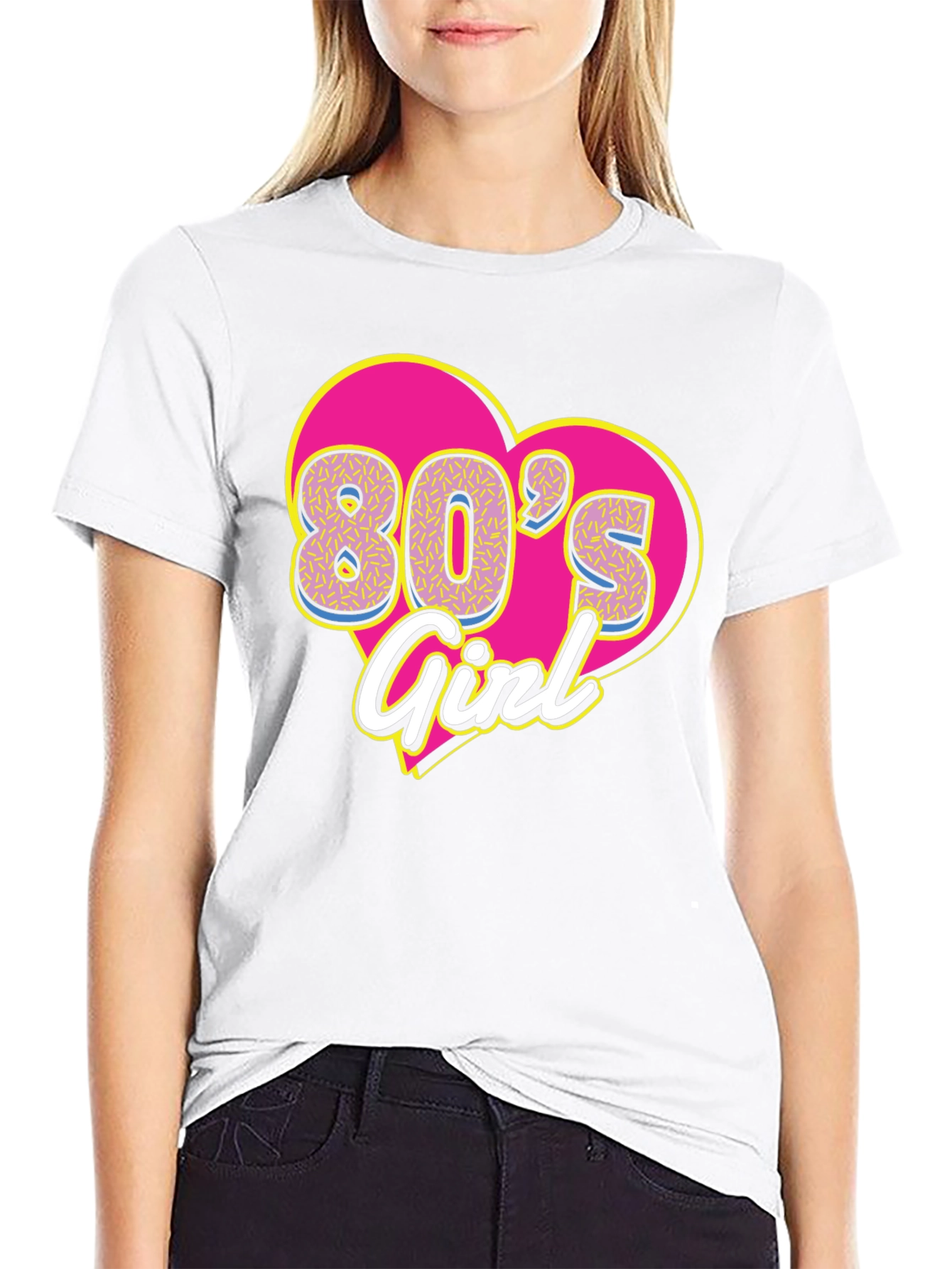 80s Girl Graphic Tee - Retro Style
