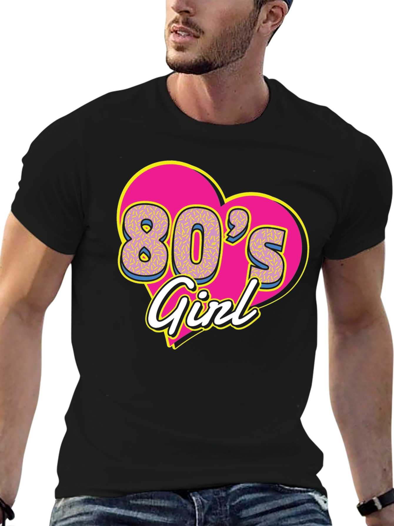 80s Girl Graphic Tee - Retro Style