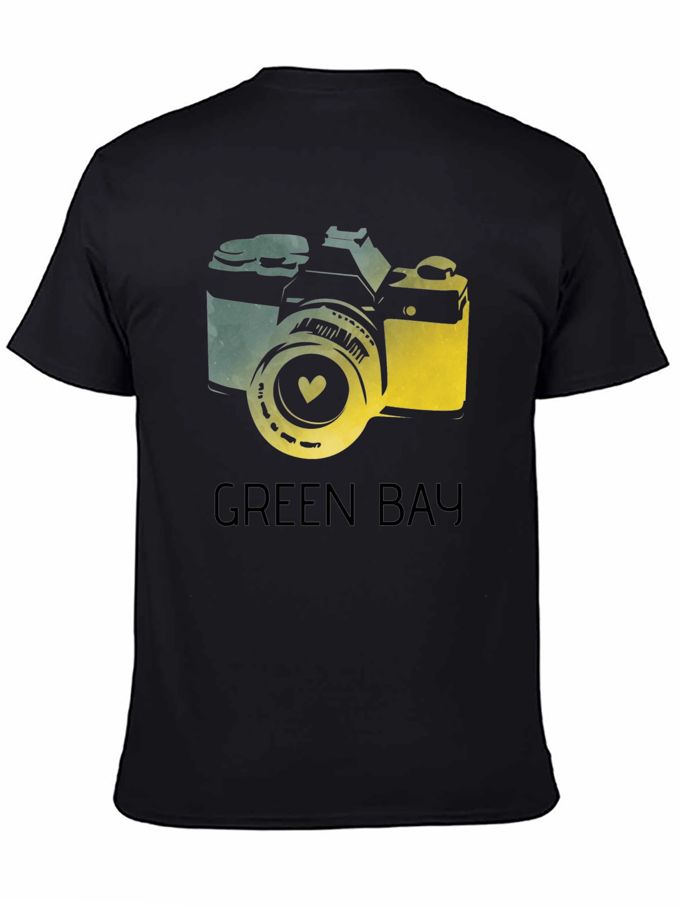 Green Bay Camera Graphic Tee - Black