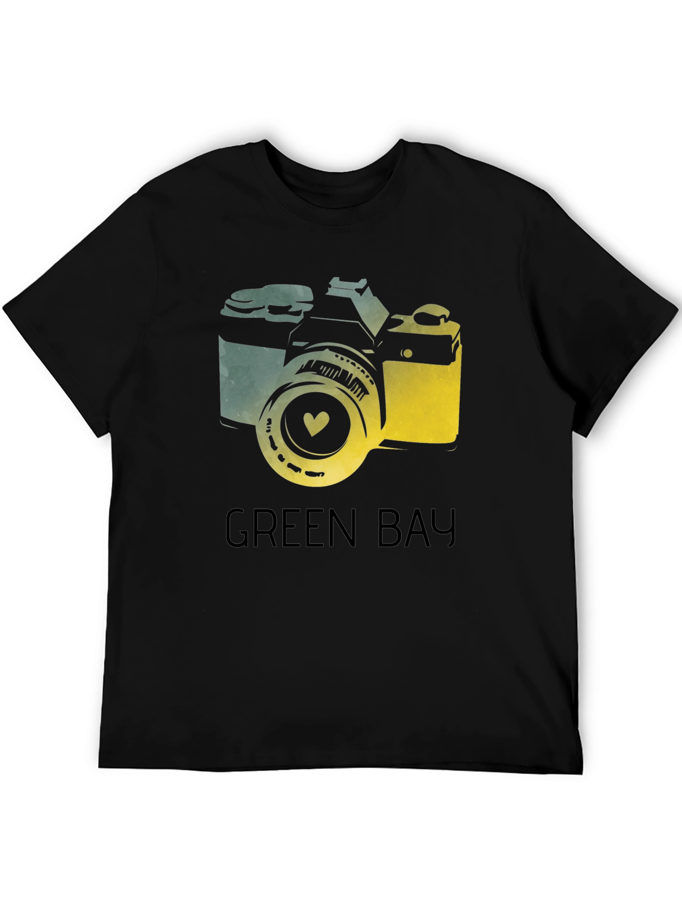 Green Bay Camera Graphic Tee - Black