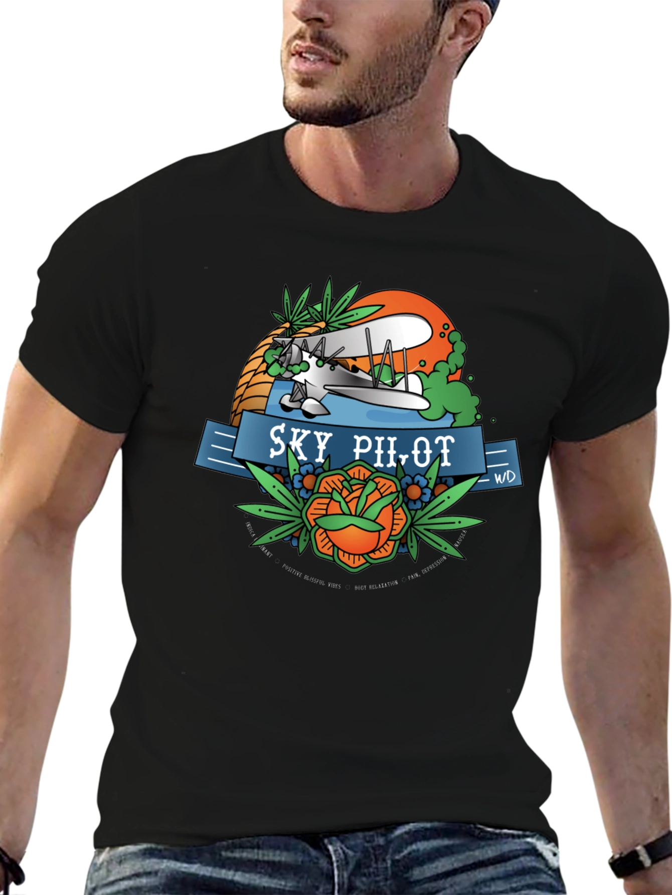 Sky Pilot Graphic Tee - Retro Aviation T-Shirt