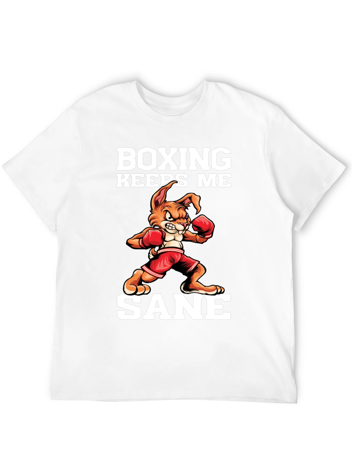 Boxing Keeps Me Sane Black T-Shirt