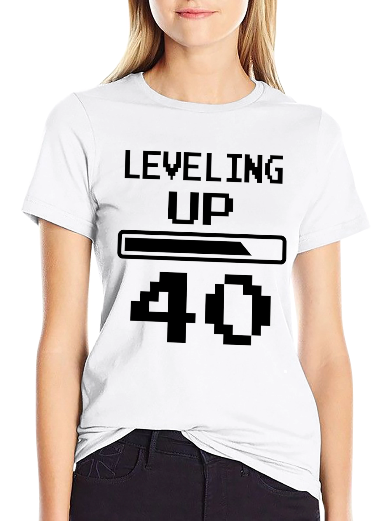 Leveling Up 40 Black T-Shirt
