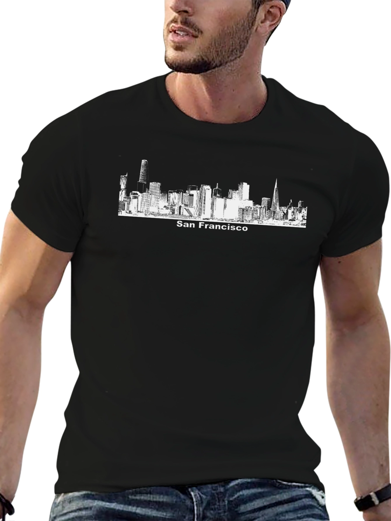 San Francisco Skyline Black Graphic Tee