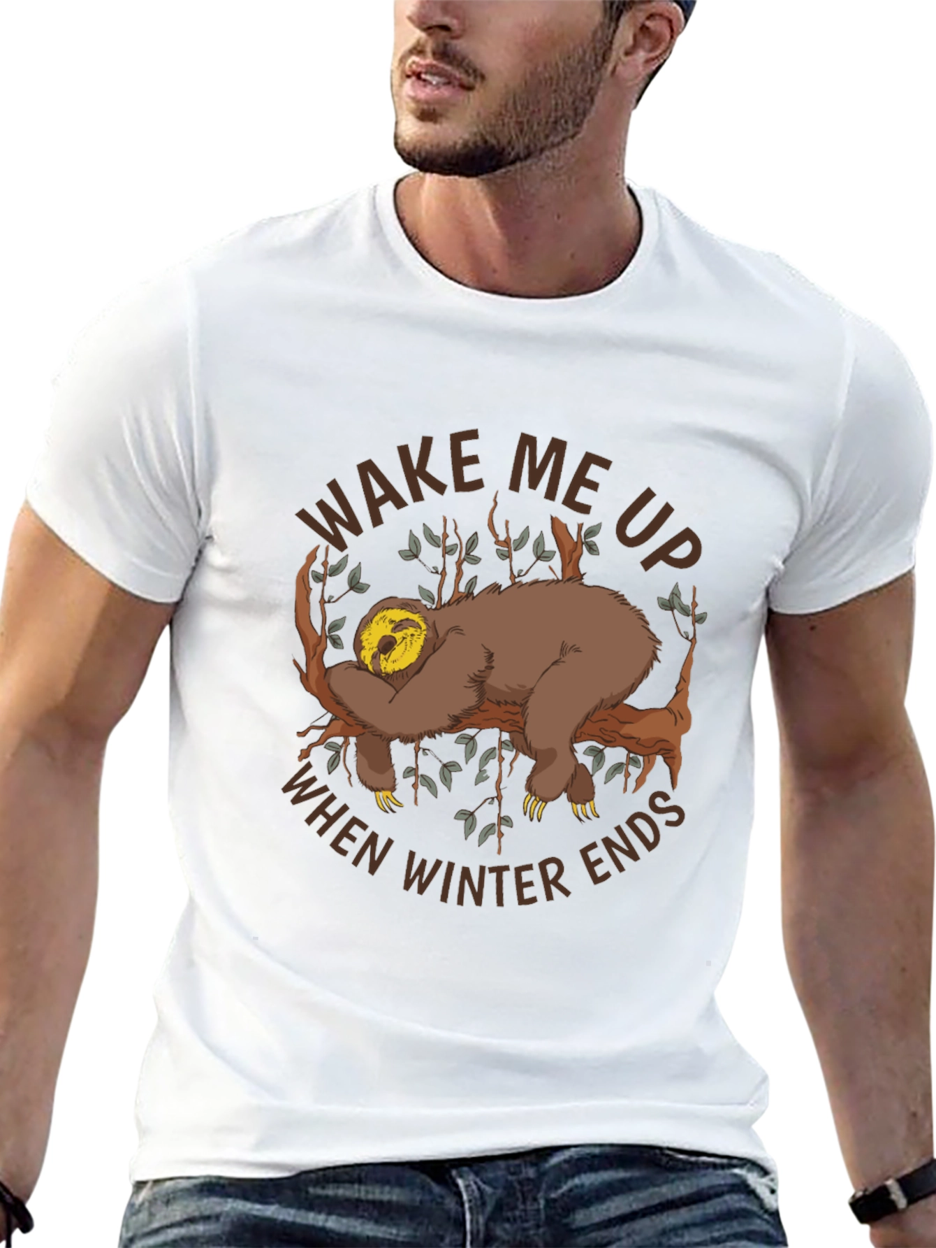 Wake Me Up Sloth Graphic Tee
