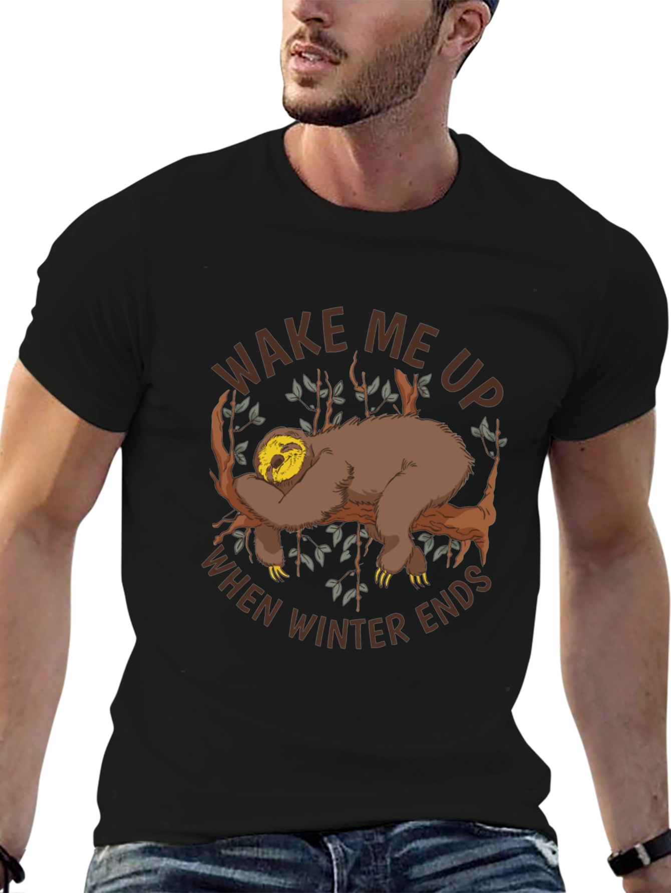 Wake Me Up Sloth Graphic Tee