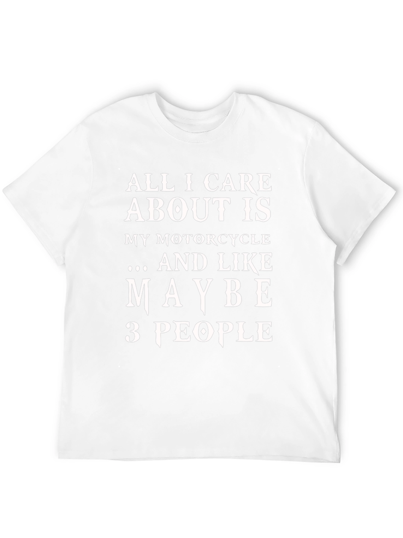 Motorcycle & 3 People Graphic T-Shirt