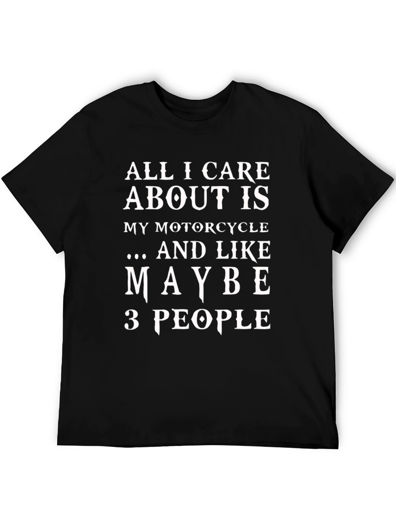Motorcycle & 3 People Graphic T-Shirt