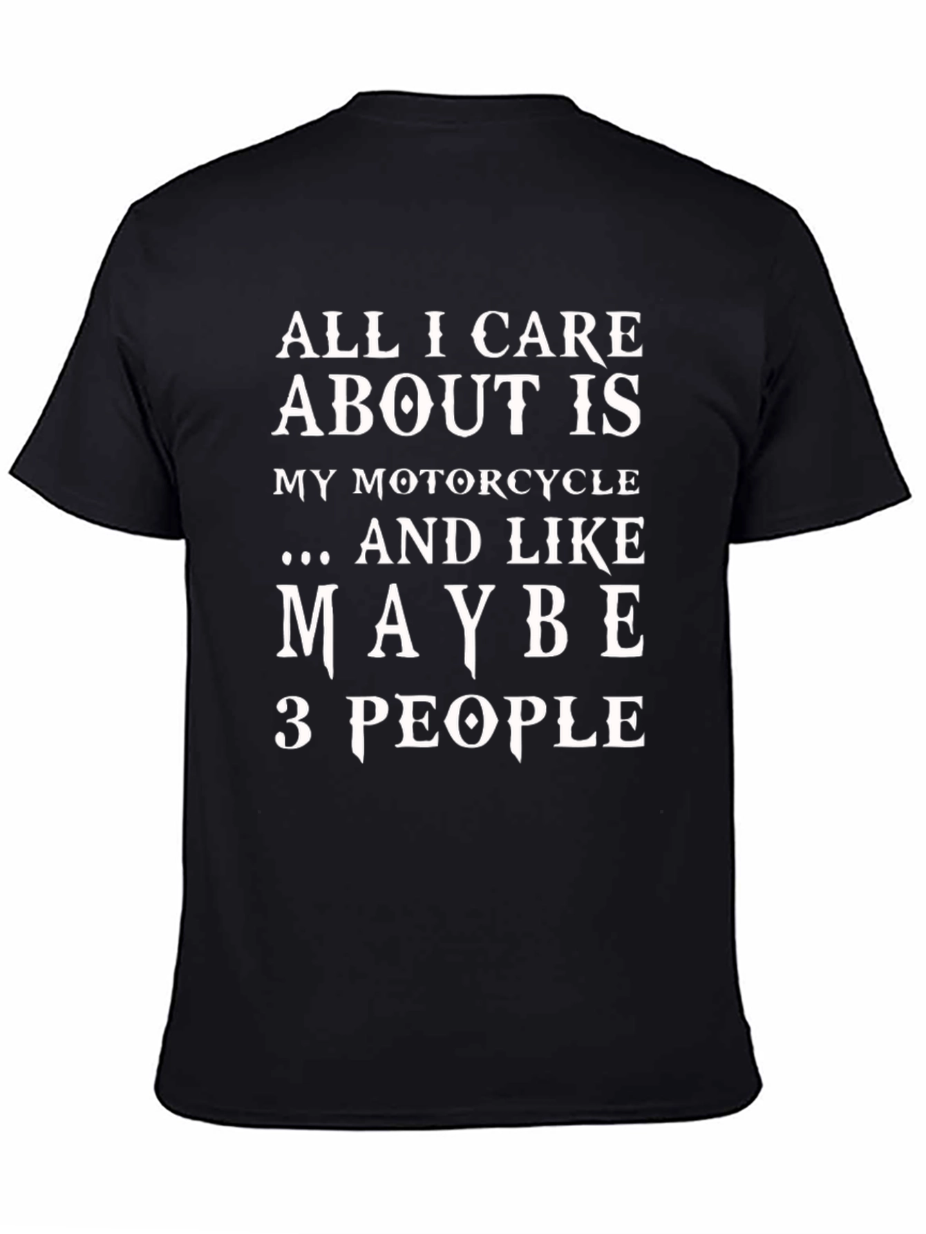 Motorcycle & 3 People Graphic T-Shirt