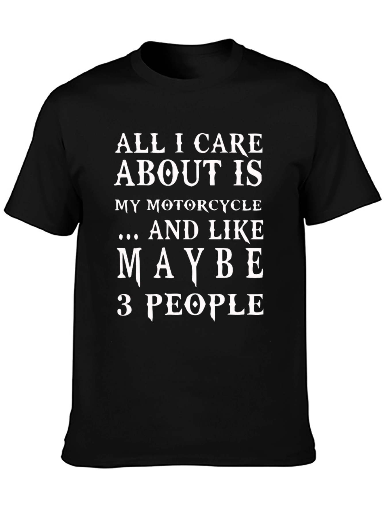 Motorcycle & 3 People Graphic T-Shirt