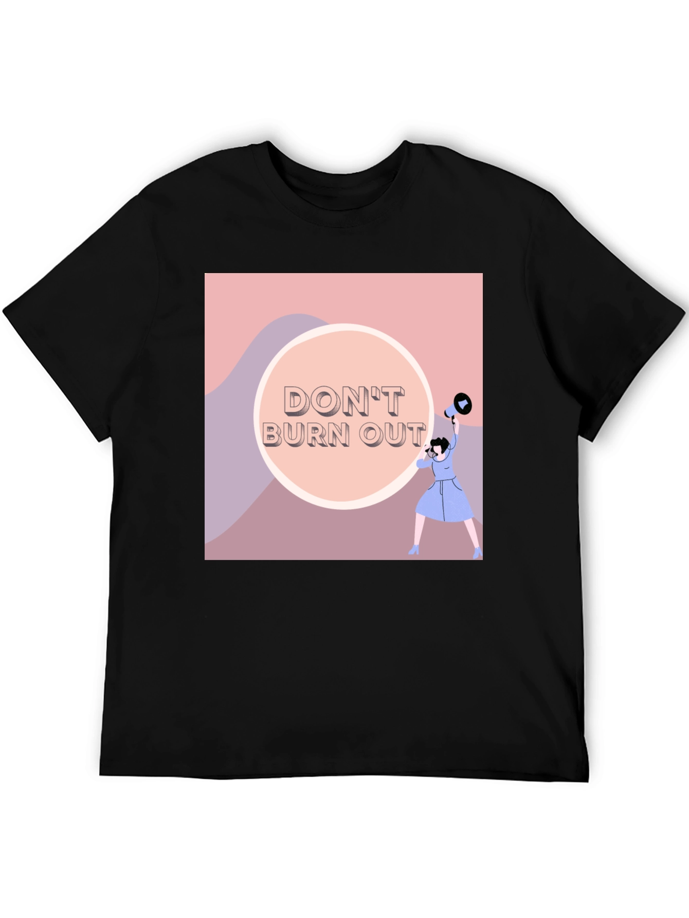 Dont Burn Out Graphic Tee - Black