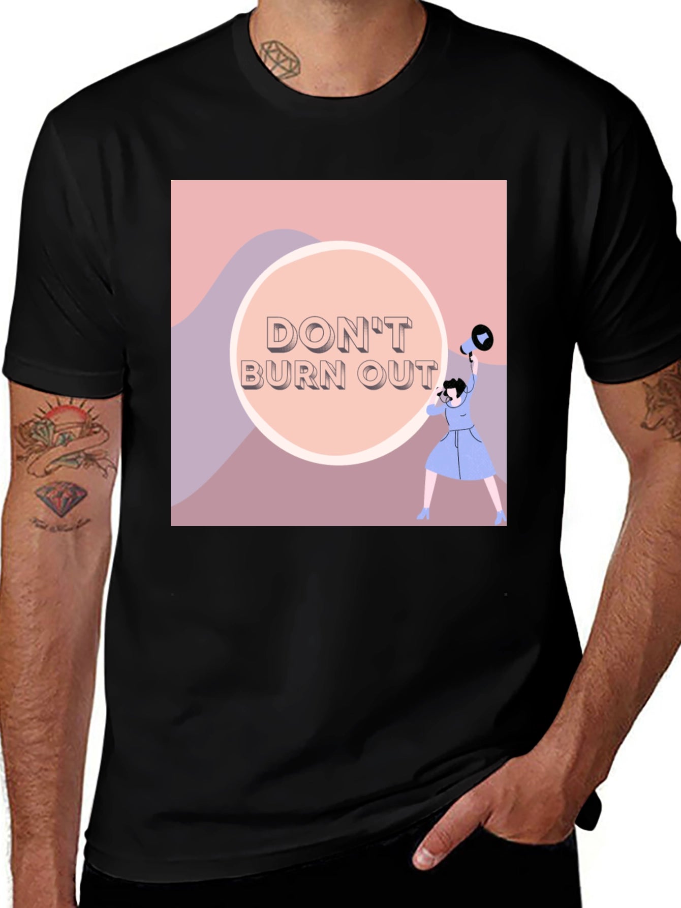 Dont Burn Out Graphic Tee - Black