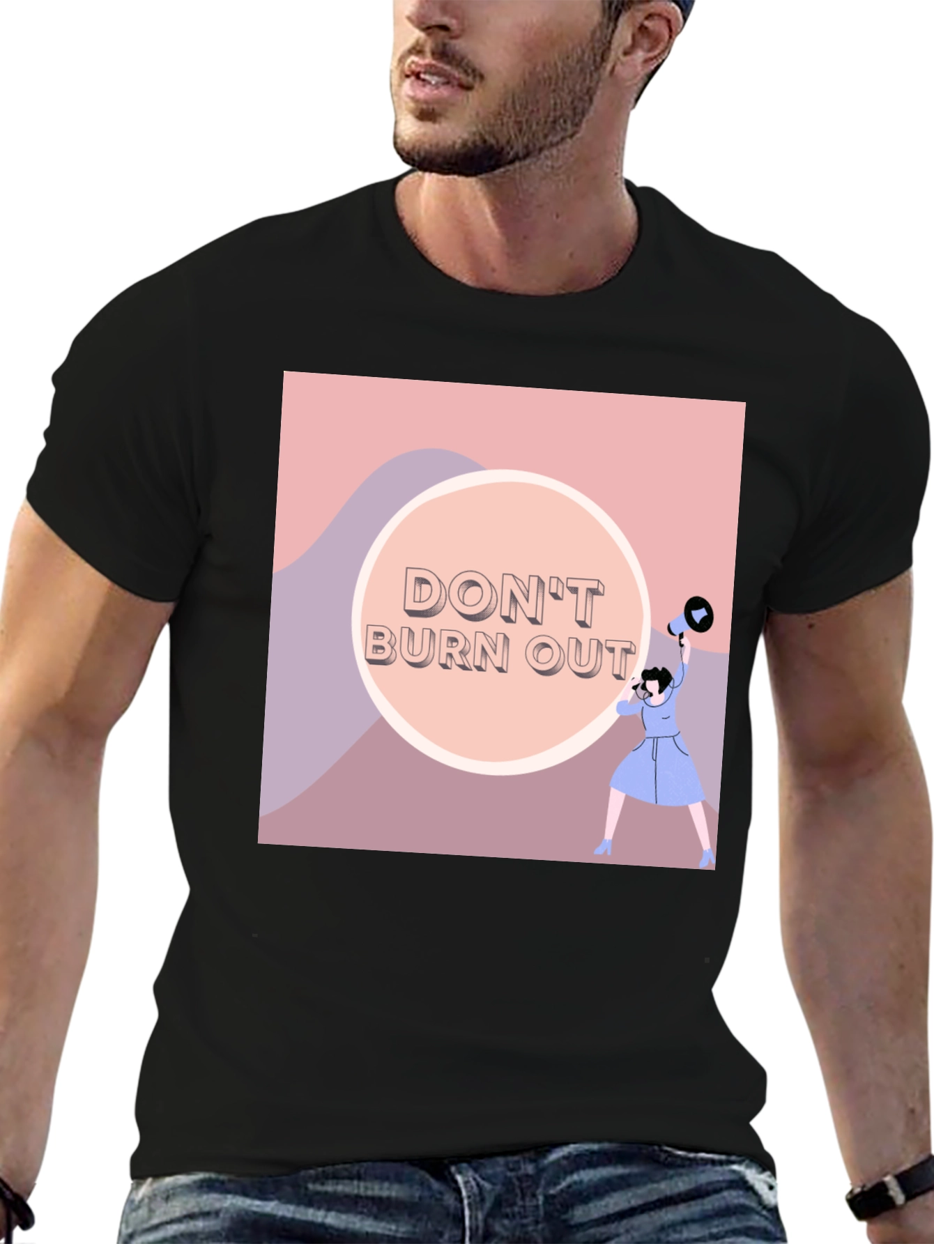 Dont Burn Out Graphic Tee - Black